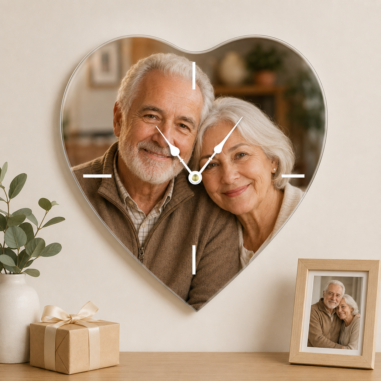 Personalized Shaped Acrylic Photo Wall Clock