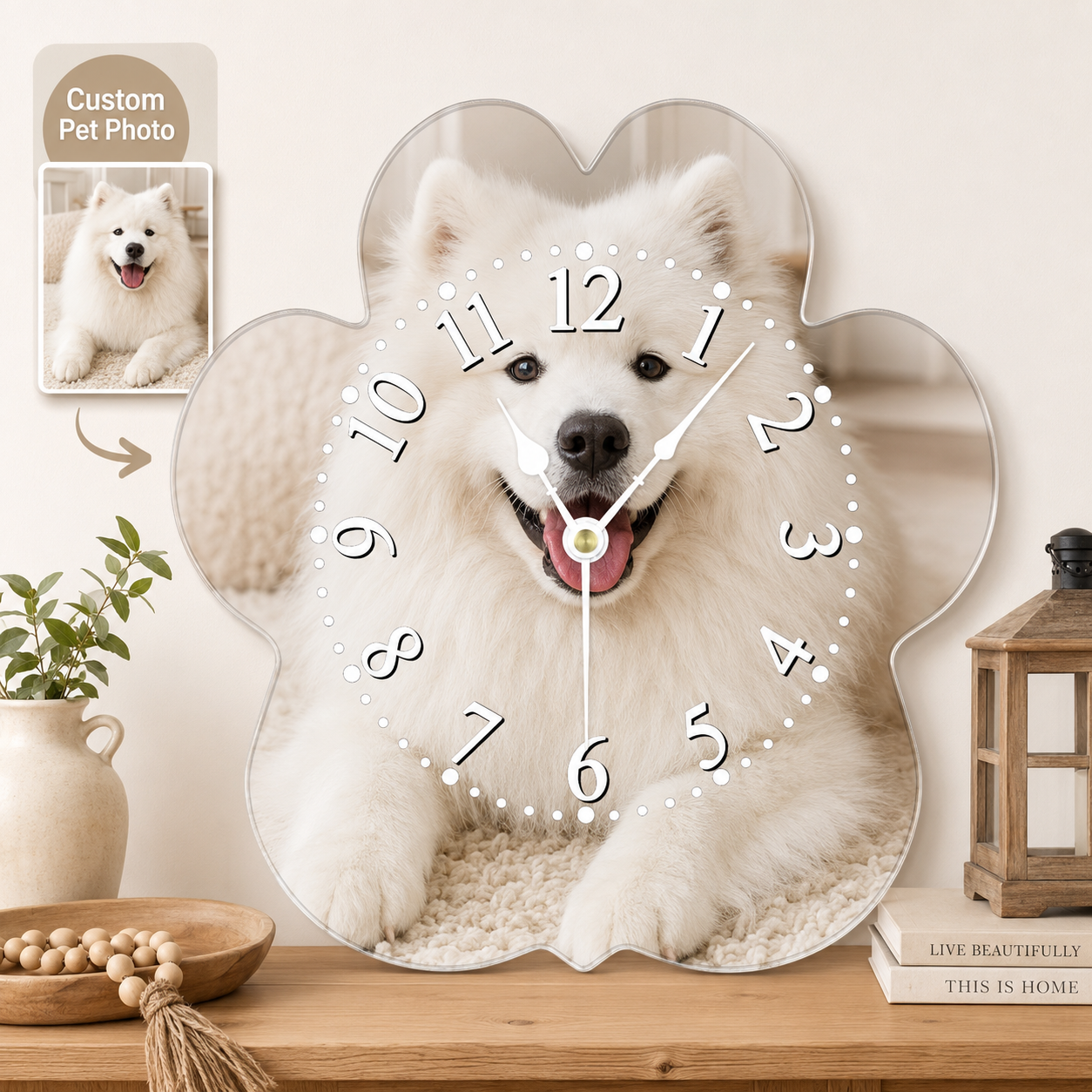 Personalized Shaped Acrylic Photo Wall Clock