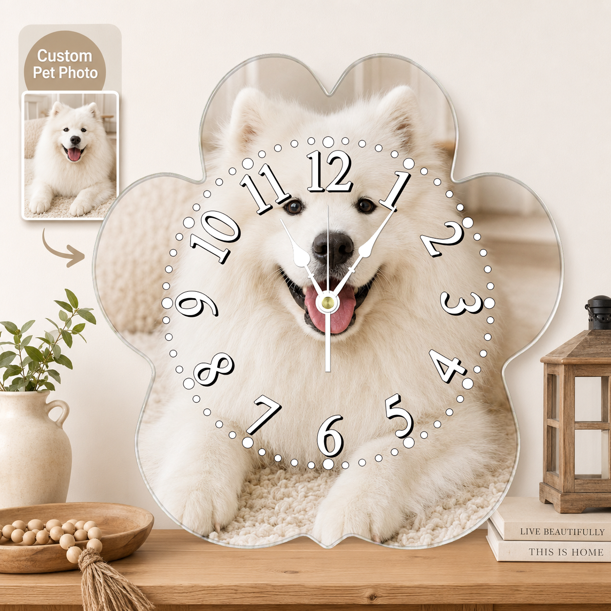 Personalized Shaped Acrylic Photo Wall Clock