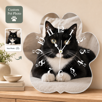 Personalized Shaped Acrylic Photo Wall Clock