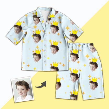 Unisex Kids’ Custom Photo Pajamas - Comfy Short Face Nightwear