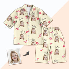 Load image into Gallery viewer, Custom Photo Short Face Pajamas, Nightwear For Girls
