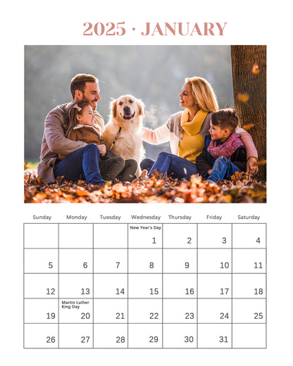 Personalized Custom Photo Desk Calendar - Capture Precious Moments in Style