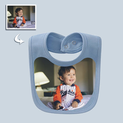 Personalized Unisex Baby Bib with Custom Photo - Your Favorite Image