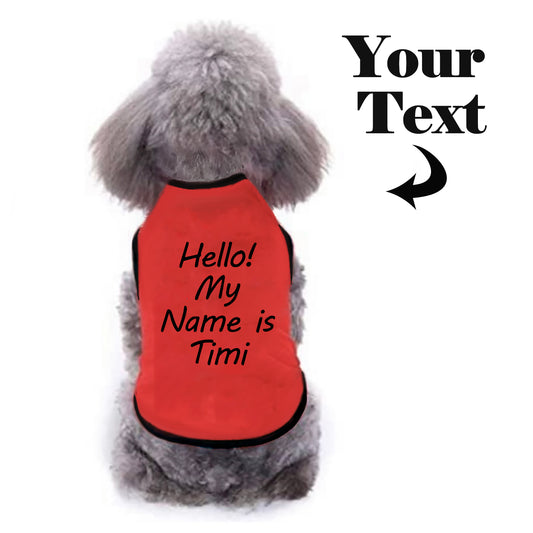 Custom Pet Clothes Tank Shirts Vest with Text Create Your Dog Shirts