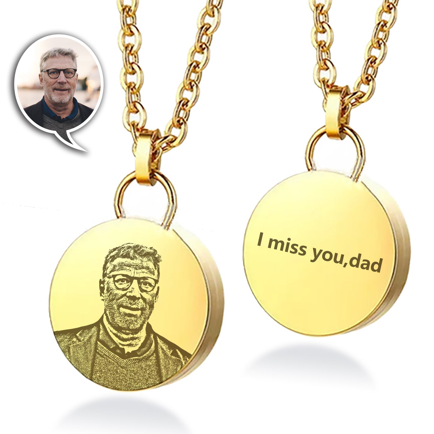 Custom Engraved Cremation Urn Necklace – Stainless Steel Keepsake Pendant