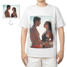 Load image into Gallery viewer, Custom Photo Men&#39;s Cotton T-shirt Short Sleeve T-shirt With Pictures

