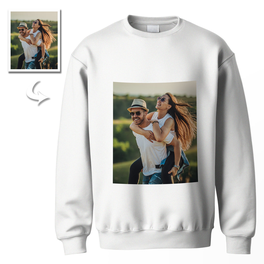 Double Side Print Sweatshirts: Unisex Hoodless Long Sleeve Custom Photo Essentials