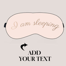 Load image into Gallery viewer, Custom Printed Sublimated Eye Mask Personalized Text Cotton Sleep Mask
