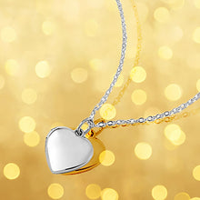 Load image into Gallery viewer, Women&#39;s Printing Photo Locket Heart Necklace Platinum Plated
