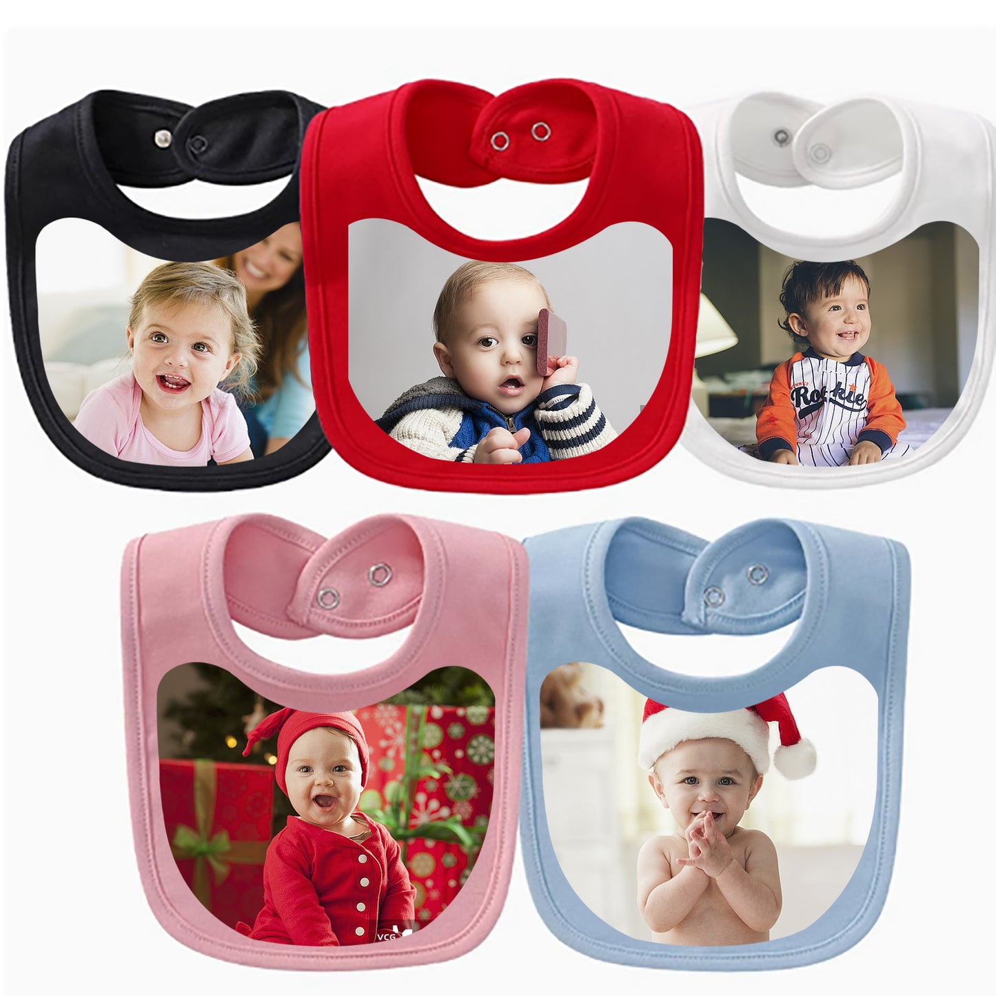 Personalized Unisex Baby Bib with Custom Photo - Your Favorite Image