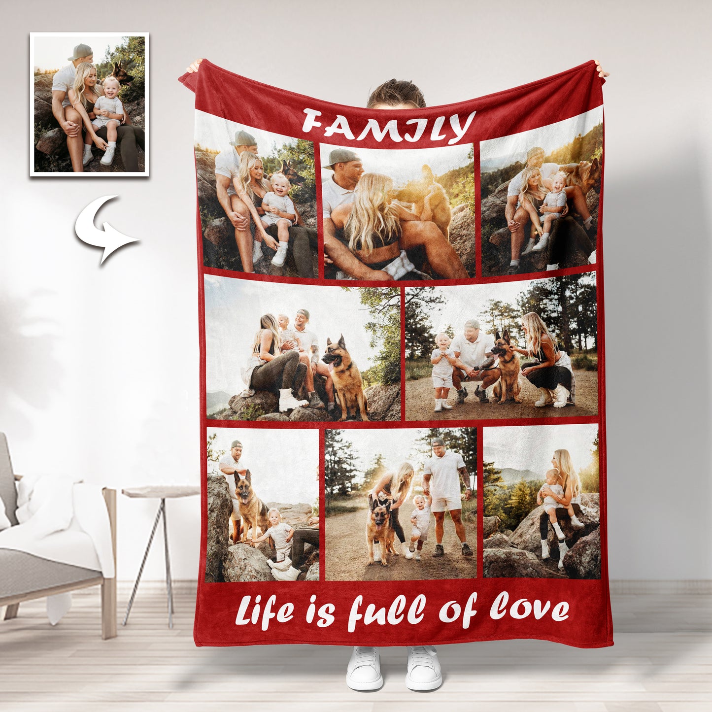 Design Your Own Photo Blanket - Custom Keepsake Gift