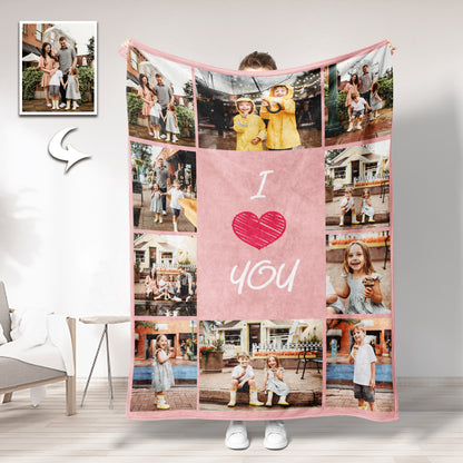 Custom Photo Keepsake Blanket - Personalized Memory Throw