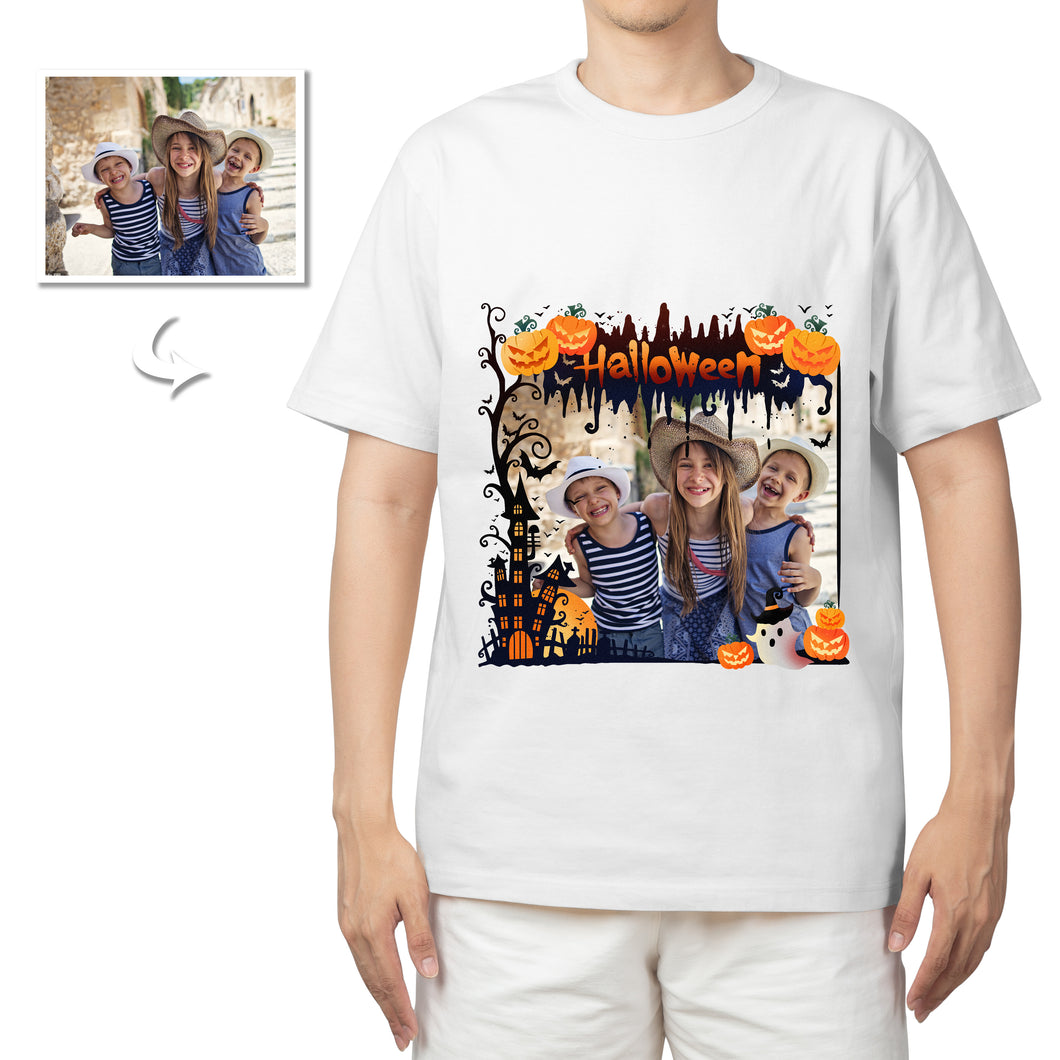 Custom Photo Cotton T-shirt For Halloween