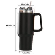 Load image into Gallery viewer, Custom Photo Stainless Steel Tumbler -  Insulated Cup with Handle &amp; Straw
