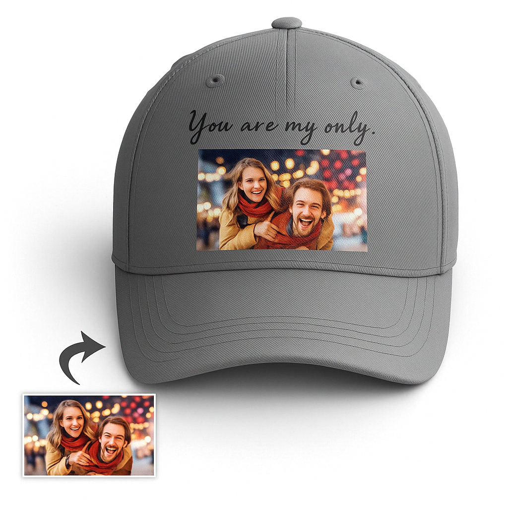 Custom Photo and Text Baseball Cap: Personalized Unisex Gift