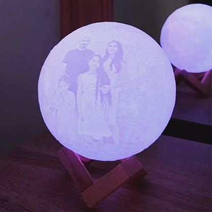 Touch 7 Colors - CustomText Moon Lamp 3D Light Rechargeable