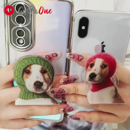 Heart-Shaped Photo Airbag Phone Grip, Custom Acrylic Phone Holder, Unique Gift