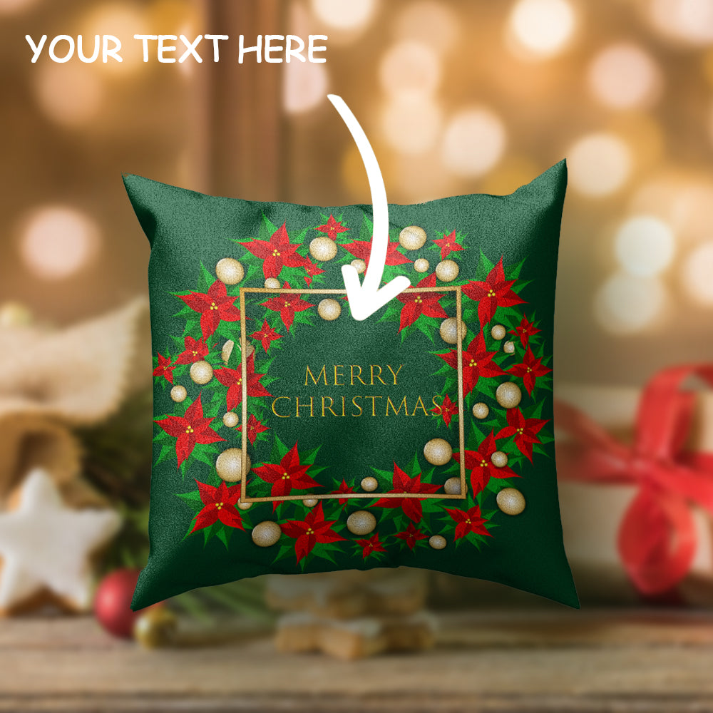 Christmas Personalized Pillow With Text Custom Throw Pillows Christmas Gift