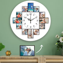 Load image into Gallery viewer, 12pcs Photo Round Wall Clock Personalized Clock
