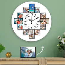 Load image into Gallery viewer, 12pcs Photo Round Wall Clock Personalized Clock
