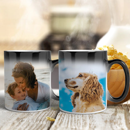 Personalized Custom Photo Mugs - Magic Heat Color Changing Coffee Cups