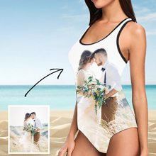 Load image into Gallery viewer, Custom Photo Swimwear Women&#39;s Slip One Piece Swimsuit

