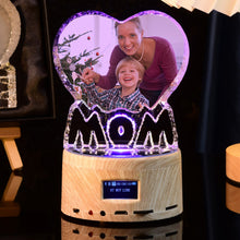 Load image into Gallery viewer, Custom Photo Mother&#39;s Day Colorful Night Light with Bluetooth Music Player
