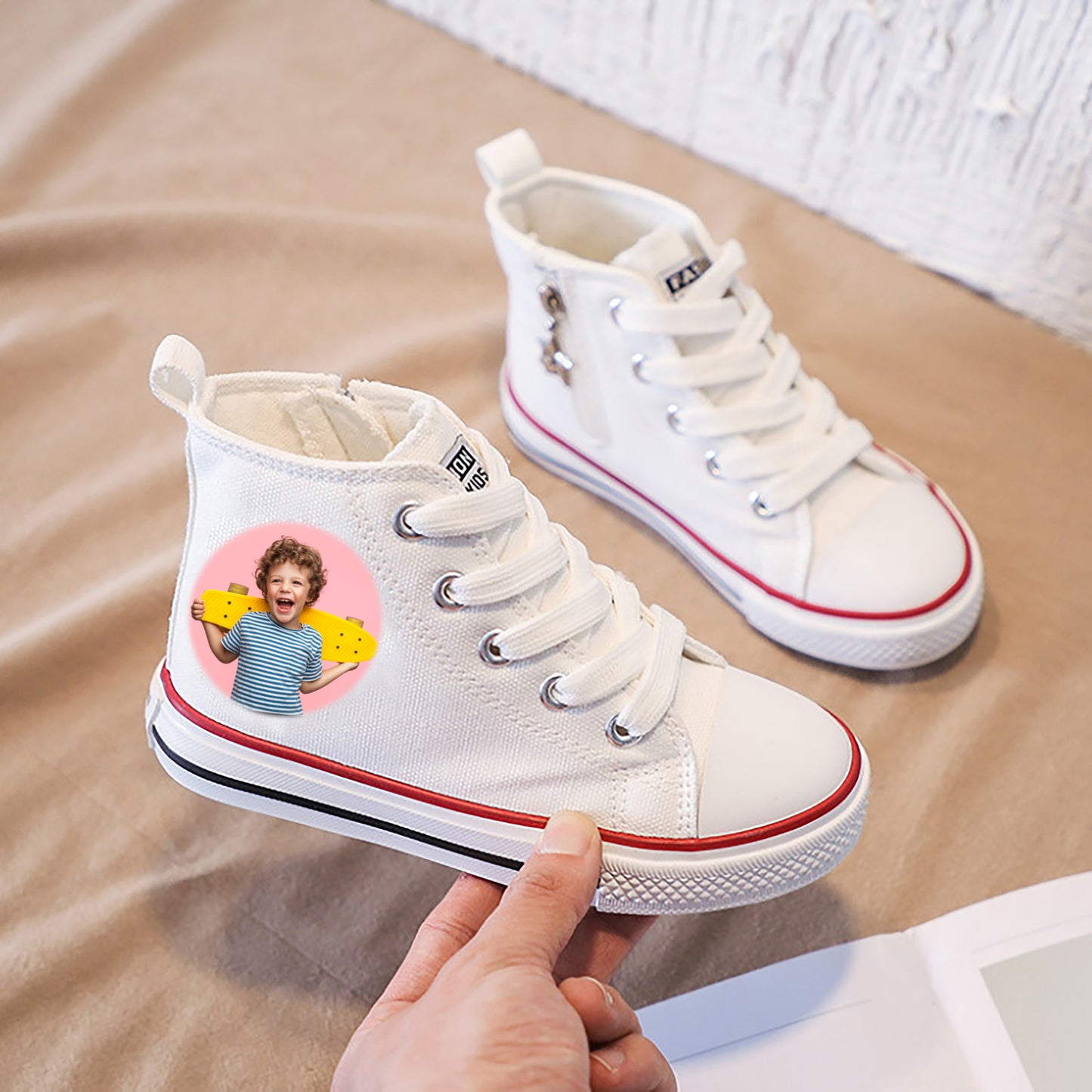 Custom Canvas Shoes, Personalize Canvas Shoes Waist High for baby, Kids