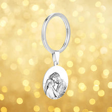 Load image into Gallery viewer, Photo Engraved Round Tag Key Chain With Engraving Stainless Steel

