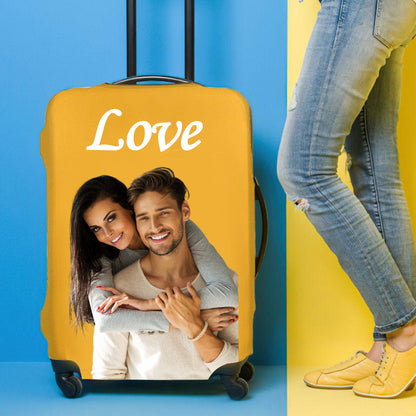 Engraved Photo Luggage Cover Suitcase Protector