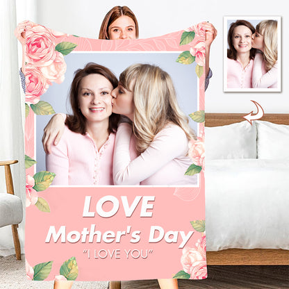 Custom Photo Blankets for Mother's Day Best Mom's Gift