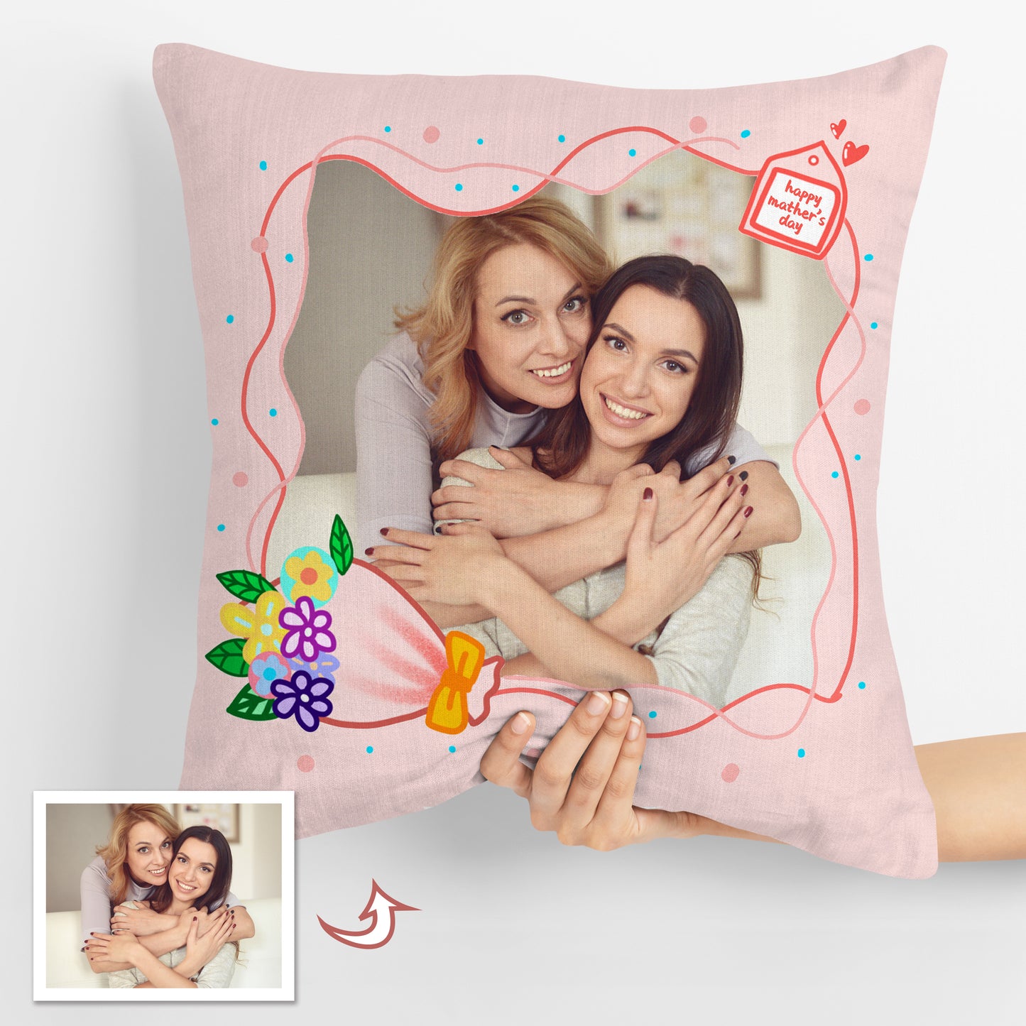 Personalized Photo Throw Pillows for Mom - Best Custom Mother’s Day Gift