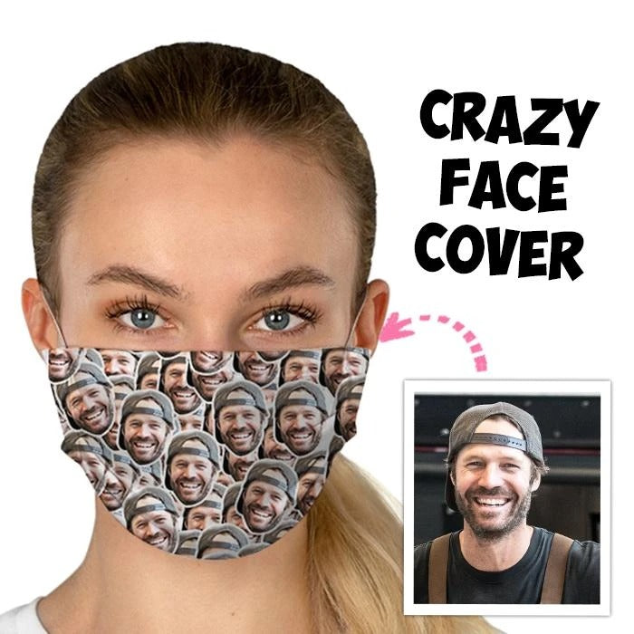 Custom Photo Face Coverings Personalized Face Mask, Print Your Multi Face Pictures On Your Face Cover