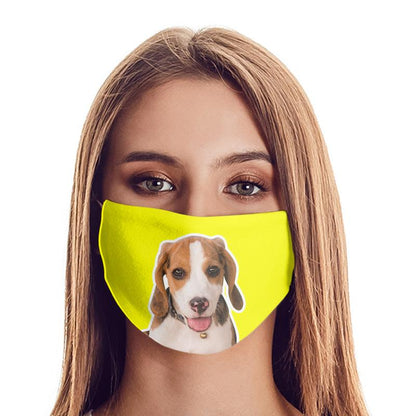 Custom Photo Face Coverings Personalized Face Mask,Print Your Pet Head Picture On Your Face Cover