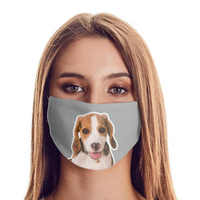 Load image into Gallery viewer, Custom Photo Face Coverings Personalized Face Mask,Print Your Pet Head Picture On Your Face Cover
