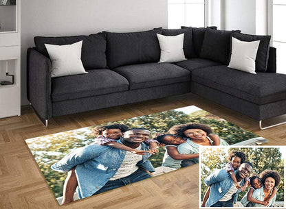 Custom Photo Flannel Carpet, Extra Soft Anti-Slip Floor Picture Mats