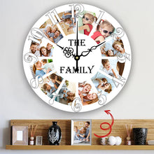 Load image into Gallery viewer, 12pcs Photo Round Wall Clock Personalized Clock for Family and Girl

