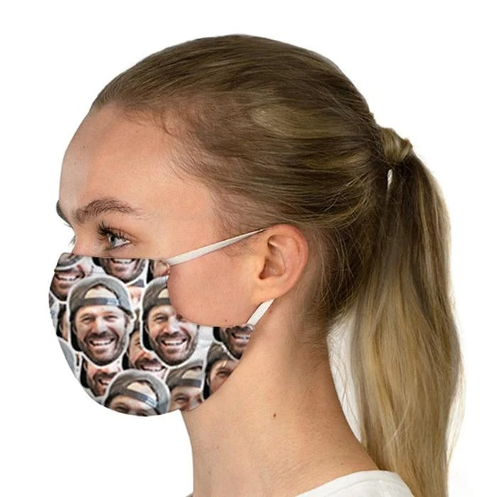 Custom Photo Face Coverings Personalized Face Mask, Print Your Multi Face Pictures On Your Face Cover