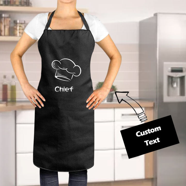 Custom Kitchen Cooking Apron with Your Name, Chef and Five Stars