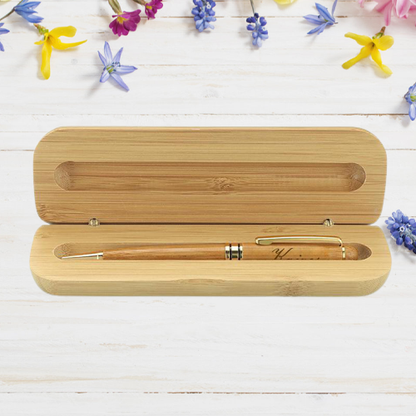 Personalized Wood Pen Set - Engraved Pen Set With Wooden Box Gift For Friend