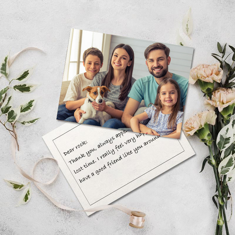 Custom Text and Photo Greeting Card Personalized Message Card