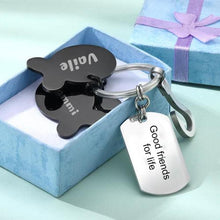 Load image into Gallery viewer, Engraved Little Fish Key Chain With 4 Fish Memorial Gift
