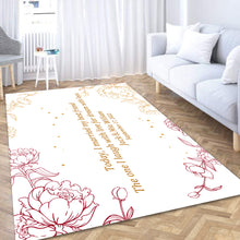 Load image into Gallery viewer, Custom Greeting Text Flannel Carpet, Extra Soft Anti-Slip Floor Mats
