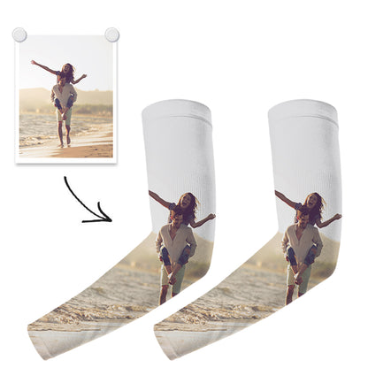 Custom Photo Printed Arm Sun Sleeve set, Arm Covers, Compression Sleeves, Arm Protectors