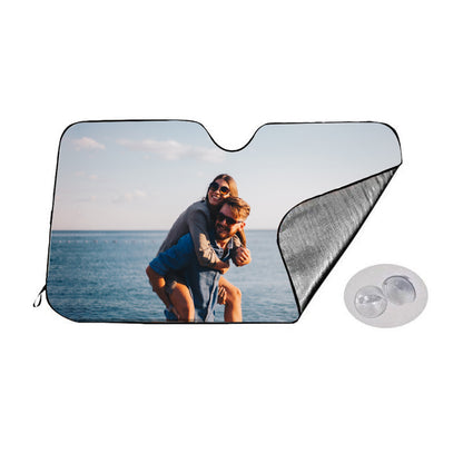 Personalized Auto Sun Shade, Custom Windshield Accessory, Unique Car Gift