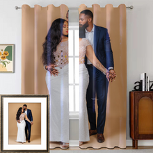 Load image into Gallery viewer, Custom Photo Blackout Heat Insulated Curtains for Bedroom Living Room
