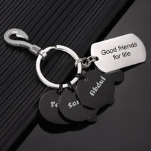 Load image into Gallery viewer, Engraved Little Fish Key Chain With 4 Fish Memorial Gift
