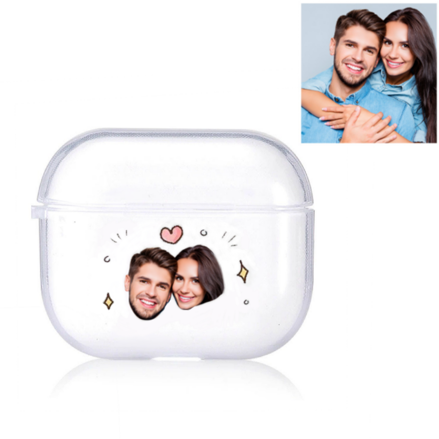 Custom Photo AirPods 1/2/pro/3 Case Lovely Earphone Case Transparent