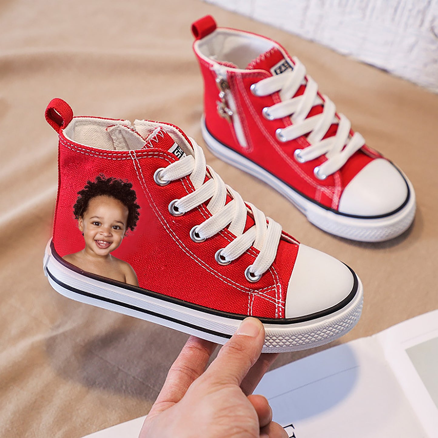 Custom Photo High Top Canvas Shoes Baby & Kids